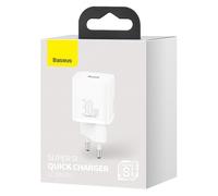 Baseus Travel Charger Super Si 1c Quick Charger Pd 30w Eu White (ccsu