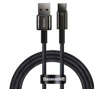 Baseus Câble USB vers Type‑C Tungsten Gold – 100 W, 2 m, 480 Mb/s – Noir