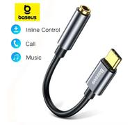 Baseus Type C à 3.5mm prise casque AUX USB C câble adaptateur pour Huawei P40 P30 Pro Xiaomi 10 9 Type C adaptateur Audio casque Black