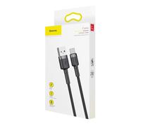Baseus Type-c Cafule Cable 2a 2m Gray + Black (catklf-cg1)