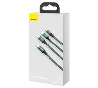 rapid 3in1 usb type-c cable usb type-c / lightning / micro usb 20 w 1,5 m vert (camlt-sc06)