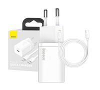 Baseus TZCCSUP-B02 chargeur universel pour téléphone portable, blanc, CA, charge rapide, intérieur