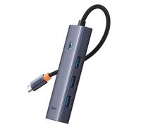 Baseus UltraJoy 4-en-1 USB-C vers 3xUSB 3.0, 1xRJ45, Gris