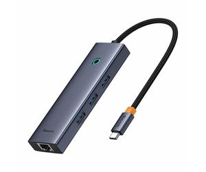 Baseus UltraJoy 6-Port Avec fil USB 3.2 Gen 1 (3.1 Gen 1) Type-C Gris