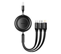 Baseus CAMJ010001 câble USB USB 3.2 Gen 1 (3.1 Gen 1) 1,1 m USB A USB C/Micro USB-A/Lightning Noir