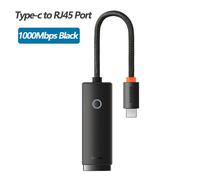 Baseus USB Ethernet adaptateur USB3.0 1000Mbps USB RJ45 carte réseau pour ordinateur portable Xiaomi Mi Box S Nintendo Switch PC Internet USB Lan - Type Type-c1000Mbps Black