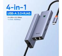 Baseus USB Hub DP 4K double adaptateur HDMI répartiteur 11 en 1 RJ45 USB 3.0 PD 100W Station d'accueil pour MacBook Pro Air M2 M1 USB C HUB - Type 4-in-1 USBA 3.0 RJ45