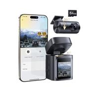 Baseus VD1 Pro Caméra embarquée pour voiture avant arrière 4K/1080P avec mode de stationnement de batterie pris en charge solaire, vision nocturne STARVIS surveillance du stationnement, Wi-Fi 5 GHz