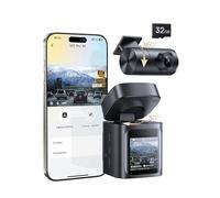 Baseus VD1 Pro Dashcam Voiture Avant Arriere, Solaire 4K/1080p Camera Voiture Enregistreur Jour et Nuit 24/7 sans Fil, Caméra Voiture Anti-vandalisme avec STARVIS, Wi-FI, GPS & Carte 32 GB Incluse