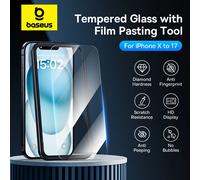 Baseus verre trempé pour iPhone 17 16 Pro Max protecteur d'écran pour iPhone 15 14 13 12 11 Pro Max Film Anti-regard à bord clair 2PCS High Definition