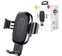 Baseus Wireless Charger Gravity Auto Halter Air Vent Mount Handy Ständer + QI Induktive Schnellladestation schwarz (WXYL-01)