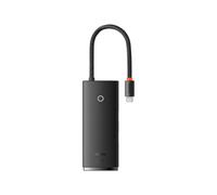 Baseus WKQX050001 Hub USB Type-C 5000 Mbit/s avec HDMI 1.4, USB 3.2 Gen 1 Type-A/Type-C, Lecteur Cartes SD/MicroSD, 2160p, Noir
