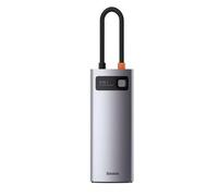 Baseus HUB Metal Glam Series 5-in-1 (3xUSB-A 3.0, Type-C Male, Type-C Female, HDMI-A), Gray EU (WKWG020013)