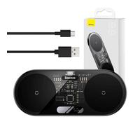 Baseus Chargeur sans fil 2 en 1 WXSX010101 – Affichage LED, 20W, USB-C, Noir