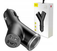Baseus Y Type 2Xusb 3.4A 40W Chargeur de voiture (Noir)