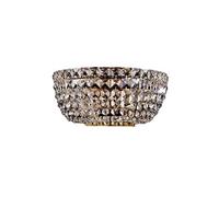 Basfor Applique Murale Flush Or Antique & Cristal, 2 Lumières, E14