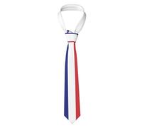 BASHAO Bleu Blanc Rouge Drapeau Français Cravate Homme de Mariage Classique Mode Slim Cravate D'Affaires pour Fête Travail Business