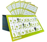Bashtastic 1008 Carton Loto Prédécoupé - Cartons Loto pour Le Jeu de Loto, Carte Loto Réutilisables, Numérotés et Différents Les UNS des Autres pour Le Loto Bingo. Marquez Les Numéros avec Le Doigt
