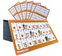 Bashtastic 1008 Carton Loto Prédécoupé - Cartons Loto pour Le Jeu de Loto, Carte Loto Réutilisables, Numérotés et Différents Les UNS des Autres pour Le Loto Bingo. Marquez Les Numéros avec Le Doigt