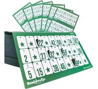 Bashtastic 1008 Carton Loto Prédécoupé - Cartons Loto pour Le Jeu de Loto, Carte Loto Réutilisables, Numérotés et Différents Les UNS des Autres pour Le Loto Bingo. Marquez Les Numéros avec Le Doigt