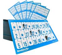 Bashtastic 1008 Carton Loto Troquelés - Cartons Loto pour Le Jeu de Loto, Carte Loto Réutilisables, Numérotés et Différents Les UNS des Autres pour Le Loto Bingo. Marquez Les Numéros avec Le Doigt