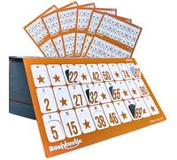 Bashtastic 504 Carton Loto Troquelés - Cartons Loto pour Le Jeu de Loto, Carte Loto Réutilisables, Numérotés et Différents Les UNS des Autres pour Le Loto Bingo. Marquez Les Numéros avec Le Doigt