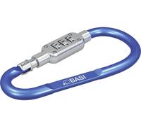 Basi 0006-0104-1300 BASI - crochet à mousqueton - aluminium anodisé - combinaison de chiffres à 3 chiffres - bleu - 0006-0104-1300 (Ø x L) 6 mm x 95 mm