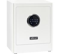 Basi 2020-0000-WEISS mySafe Premium 350 Coffre-fort à poser avec serrure à combinaison, serrure à empreinte digitale blanc
