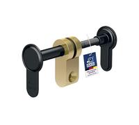 BASI Cylindre aveugle universel réglable - Couleur noire - Réglable de 45 à 95 mm - Serrure aveugle convient également pour les portes anti-incendie, portes FH