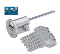BASI Cylindre extérieur profilé V55 pour serrures supplémentaires de porte | Cylindre rond pour serrure supplémentaire | Serrure à cylindre | Clé réversible et carte de code | Protection contre le