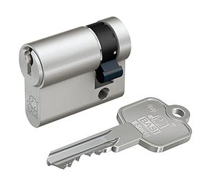 BASI Demi-cylindre profilé V50 10/30 mm | Serrure à cylindre avec 3 clés | Pour portes de garage, boîtes à clés, armoires, fermeture différente
