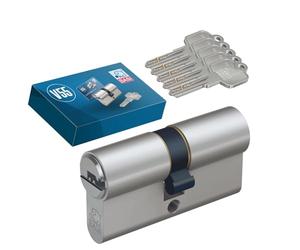 BASI Double cylindre profilé V55 35/65 mm - Fonction d'urgence et de danger - Serrure à cylindre - 5 clés réversibles et carte de code - Clé à molette de perçage - Protection contre le crochetage et