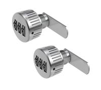 BASI | Lot de 2 serrures à levier avec combinaison à chiffres | Code à 3 chiffres réglable individuellement | Serrure à cames pour boîte aux lettres | 2 pièces