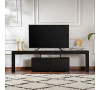 Basi meuble tv avec placards bois noir 180cm