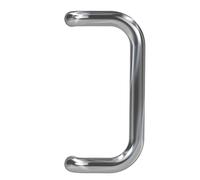 BASI Poignée de porte en forme de U coudée | Garniture de porte extérieure | Acier inoxydable | Poignée de porte d'entrée avec kit de montage | Axe 300 mm