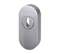 BASI Rosace de protection avec couvercle de cylindre - Épaisseur : 11 mm - Modèle ovale - Protection du cylindre pour l'extérieur - Acier inoxydable