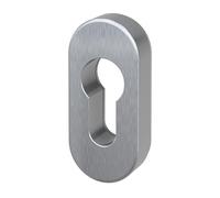 BASI Rosace de protection - Épaisseur : 9 mm - Modèle ovale - Protection du cylindre pour l'extérieur - Acier inoxydable