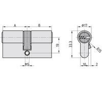 Basi VB5000-1010 Double barillet profilé 40 / 40mm