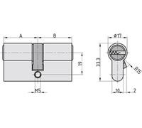 Basi VB5201-0010-0020 Double barillet profilé 30 / 40mm