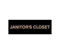 Basic Armoire de Concierge de porte/panneau mural 2-1/2" x 7" - Medium Black/gold.