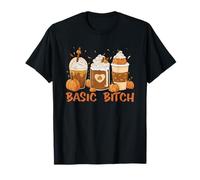 Basic Bitch Funny Pumpkin Spice Halloween Coffee Fall Meme T-Shirt