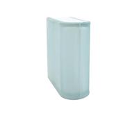 Basic Brique de construction en verre pleine vue satinée double face 19 x 19 x 8 cm