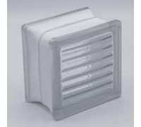 Basic Brique de verre croisée transparent brillant 11,5x11,5x8 cm - 5 pièces