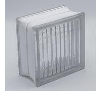 Basic Brique de verre croisée transparent brillant 14,5x14,5x8cm - 5 pièces
