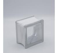 Basic Brique de verre Nuage clair brillant 11,5x11,5x8 cm - 5 pièces