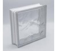 Basic Brique de verre Nuage clair brillant 24x24x8 cm - 4 pièces