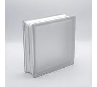 Basic Brique de verre transparente, 1 face satinée 24x24x8 cm - 4 pièces