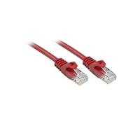 Lindy Cordon de raccordement Basic Cat.6 U/UTP RJ-45 (M)–RJ-45 (M) 3 m moulé sans crochet Rouge