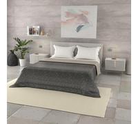 Basic Couette d'été en Microfibre imprimée, Stars Grigio, 250x240cm