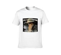Basic diary Billy F Gibbons The Big Bad Blues Casual Round Neck T Shirt White XL